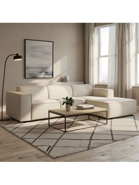 Seccional Modular Biani 210x150 cm en Tela Chenille Antifluido | Sofá en L Personalizado | Mueblería Lmueble Perú