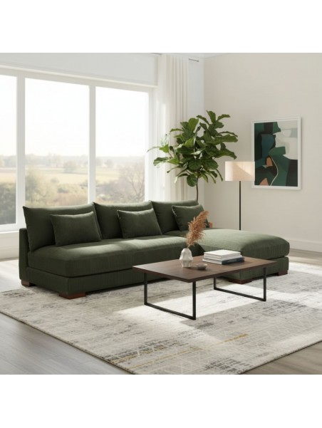 Seccional Jetro 200x150 cm en Tela Chenille | Sofá en L Moderno Ideal para Departamentos Pequeños | Mueblería Perú