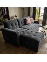 Seccional Gia en tela chenille con 2 cojines decorativos de regalo