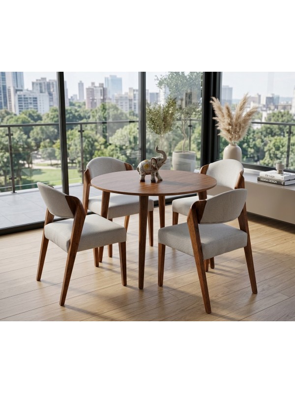 Comedor redondo Sweet de 4 Sillas