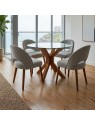 Comedor de 4 Sillas con Mesa de Vidrio | LMueble Perú
