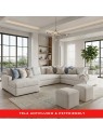 Seccional bali en U de 300×160×180 cm en Chenille Antifluido – Mueble Moderno y Amplio