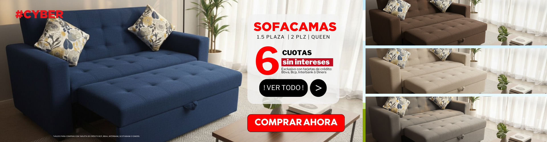 SOFACAMAS PERU CON HASTA 6 CUOTAS SIN INTERESES