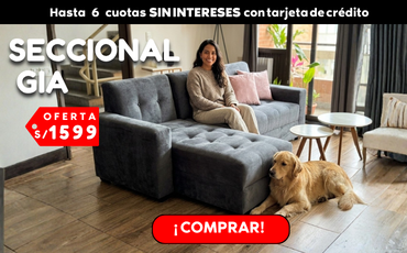SECCIONAL MODERNO EN CUOTAS SIN INTERESES